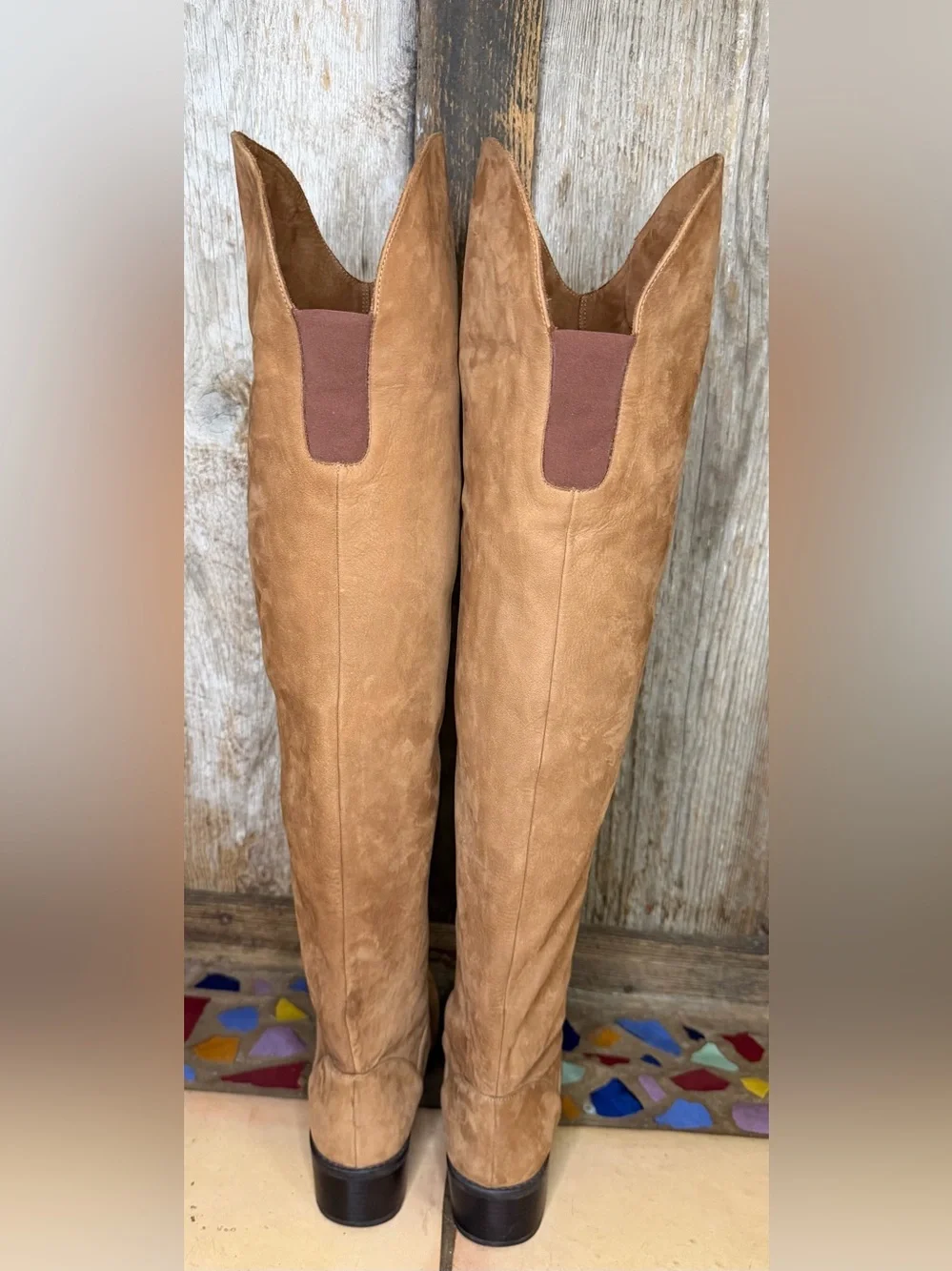Stuart Weitzman Dunkirk Brown Suede Over the Knee Boots 6.5